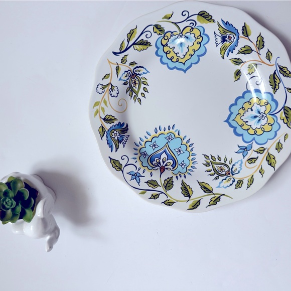 The Longaberger Company. Earth and Sky serving dish . Beautiful floral design . - Picture 14 of 14